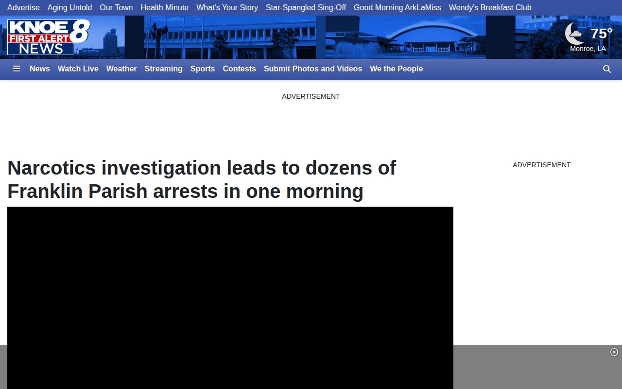 KNOE report about a Franklin Parish enforcement operation and multiple arrests